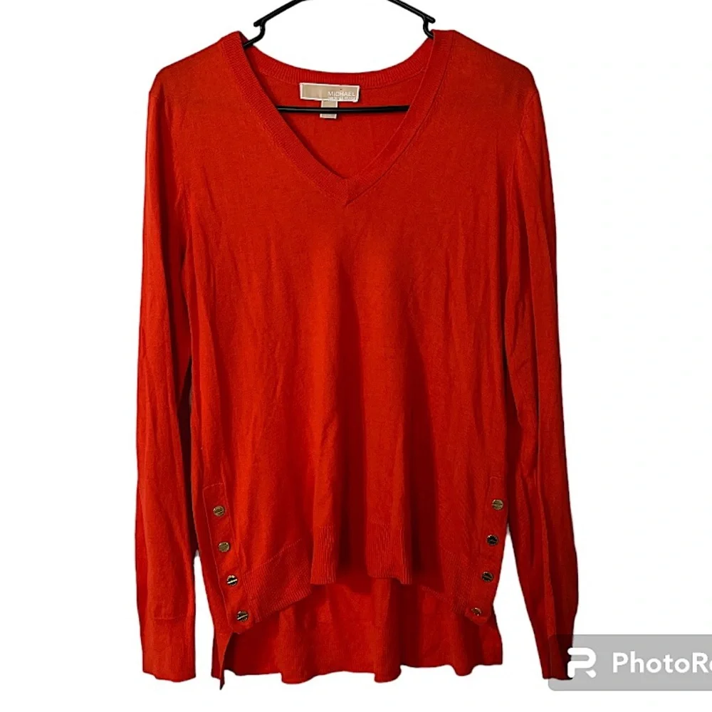 EUC Michael Kors Lightweight Long Sleeve V Neck Sweater Women’s Small